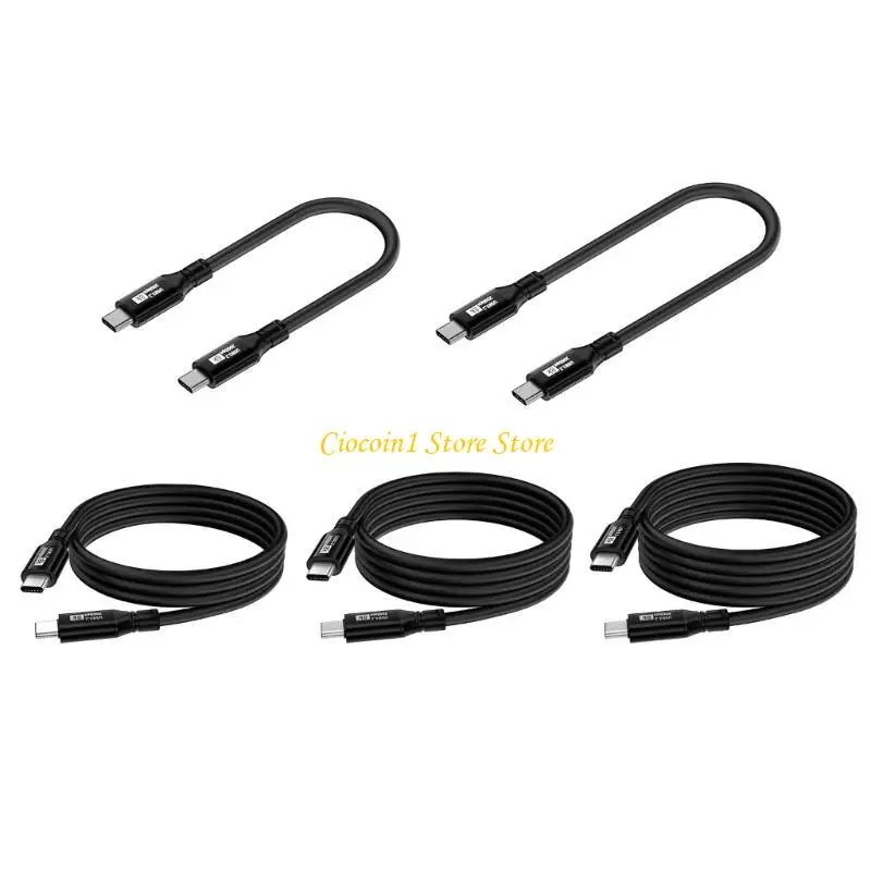 Cable carga USB C A3PC 20V5A 100W Cable carga rápida Cable transferencia datos compatible con velocidad datos