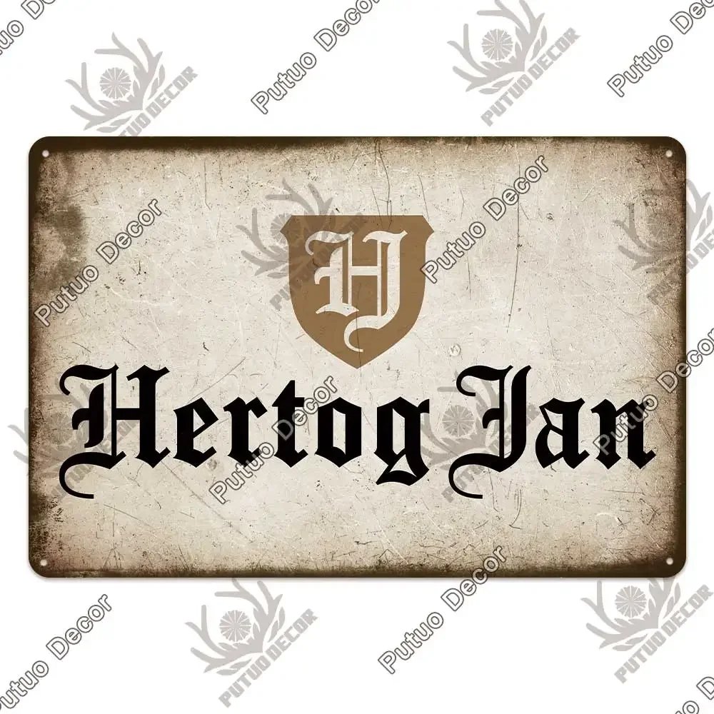 Putuo Decor Bier Merk Metalen Bord Vintage Tin Bord Decoratieve Plaquette Muur Decor Bar Pub Man Grot Woonkamer Decoratie