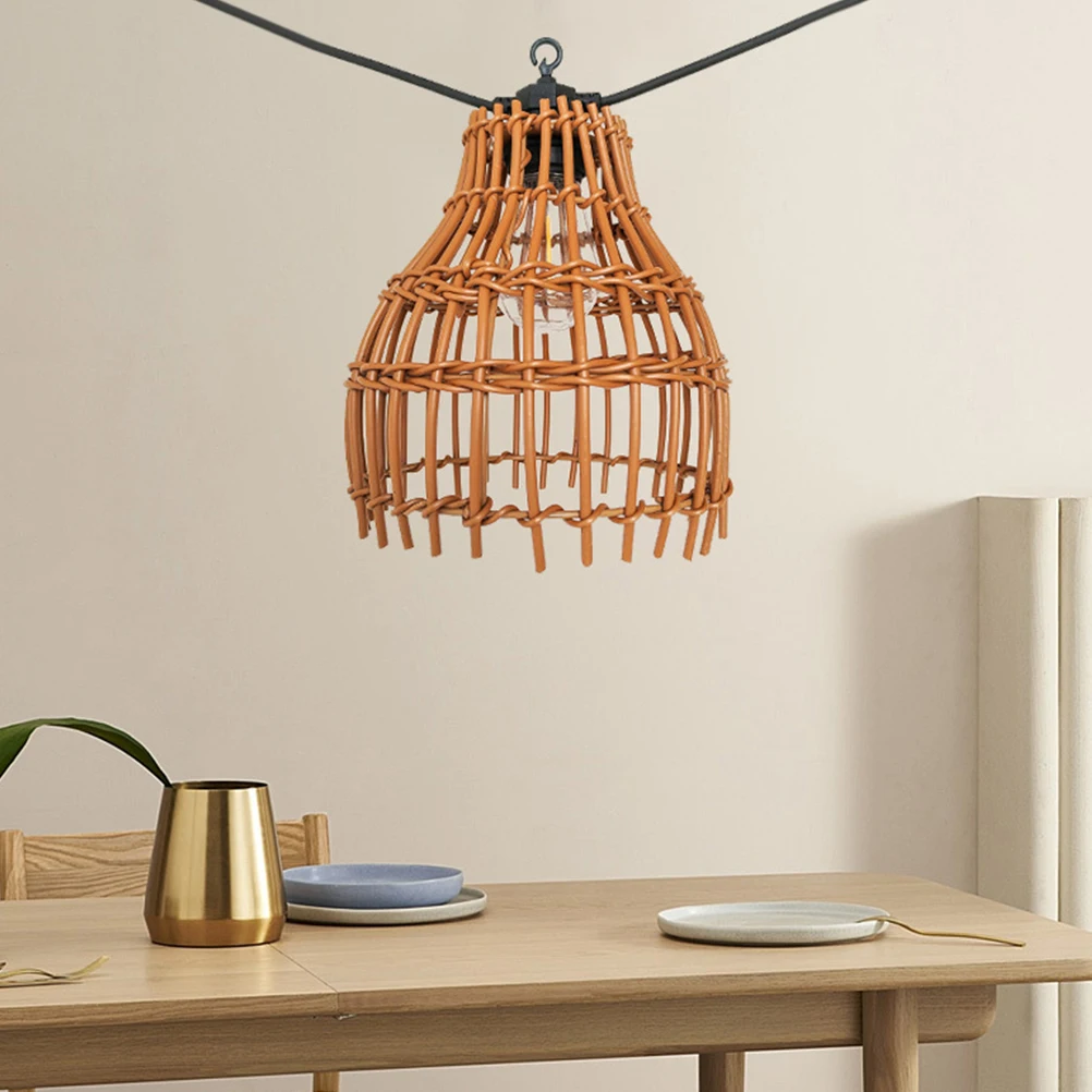 

Woven Lampshade Pendant Lamp Shade Rustic Chandelier Lamp Shade E26 for Bedroom Living Room Kitchen Cafe Hotel