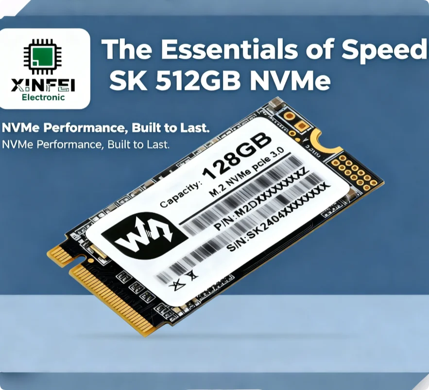 SK NVMe SSD M.2 2242 PCIe Gen3x4 محرك الأقراص الصلبة الداخلي، 3D TLC، لأجهزة الكمبيوتر المحمول Raspberry Pi 5، 128 جيجابايت/256 جيجابايت/512 جيجابايت