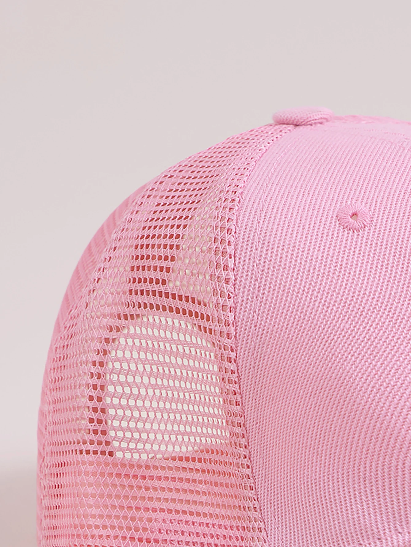 1 pc solid color mesh baseball cap, adjustable outdoor casual hat, suitable for girls and boys aged 3-8, travel sun protection - view 6