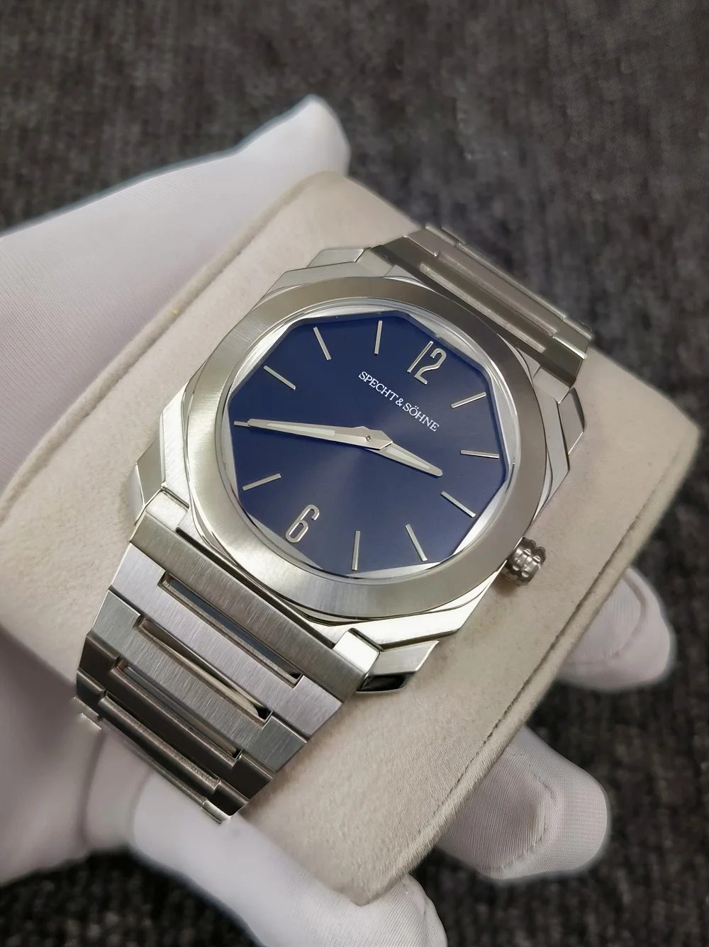 2026 New Hot Men Octagon Quartz Watch Specht&Söhne 38MM 316L Stainless Steel 50M Waterproof Sapphire Glass 7.5MM Thin Wristwatch