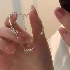 Lats-Sweet Bogenarmbänder für Frauen und Mädchen, funkelnde, zartes Band, Bogen, Schlangenknochenkette, Geschenkparty, Mode 8 Hauptverkaufsarmband Helligkeit - №8