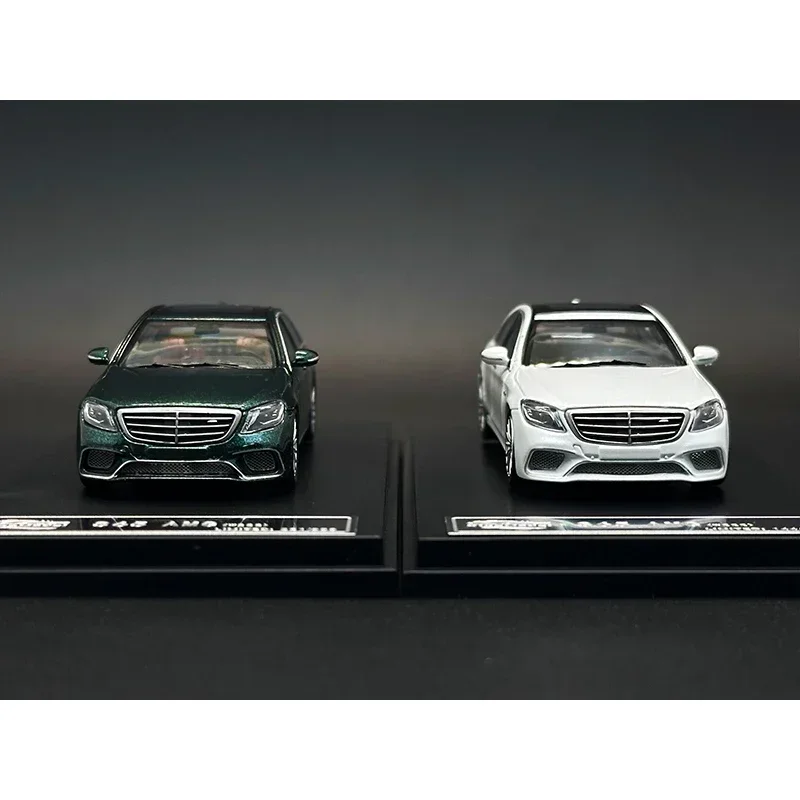 KING 1:64 S65 W222 Metal WHITE Green Diecast Diorama Car Model Toys