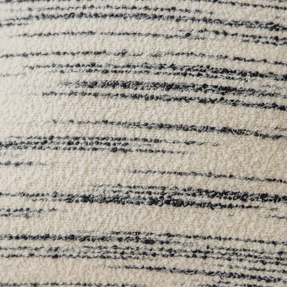 French Luxury Plush Pillow Cases Comfortable and Soft Woolen Jacquard Pillow Cover Beige Black Striped Cushion Cover Home Decor