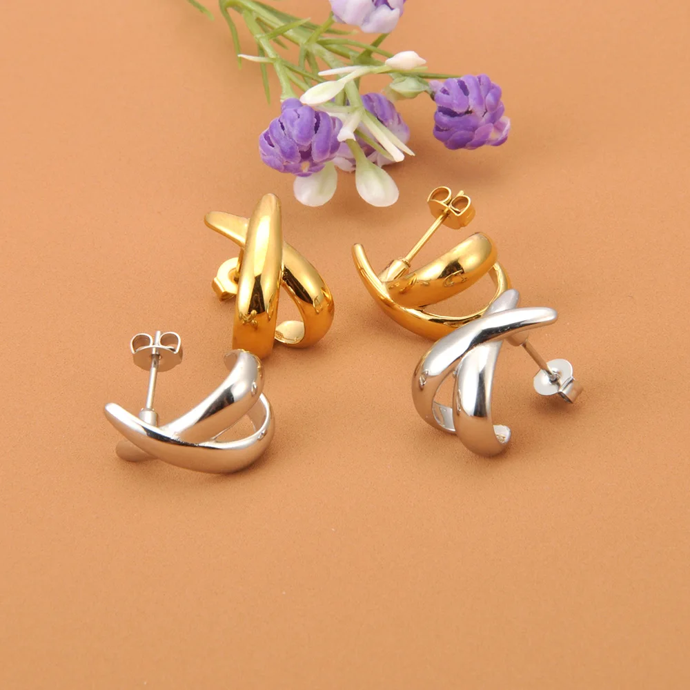 JeeMango Exquisite Ohrstecker mit Mikropavé-Zirkon-Knoten-Design, antiallergischer Edelstahl-Ohrschmuck für Damen E26118 – Detail 12