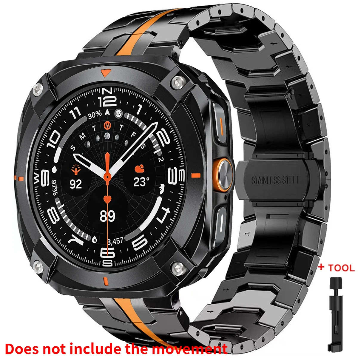 

Case+Strap For Samsung Galaxy Ultra 2025 Stainless Steel WatchBand Metal Cover Screen Protector for Galaxy Ultra 47 Men Bracelet