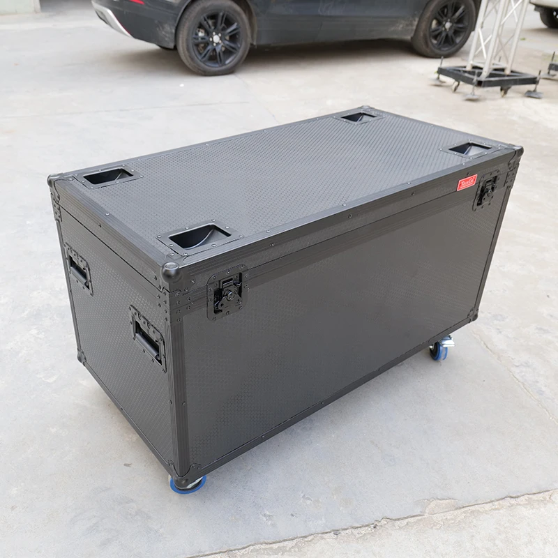Waterproof Black Cable Trunks Flight Road Case For Storage Transport Fiberglass Cable Wire