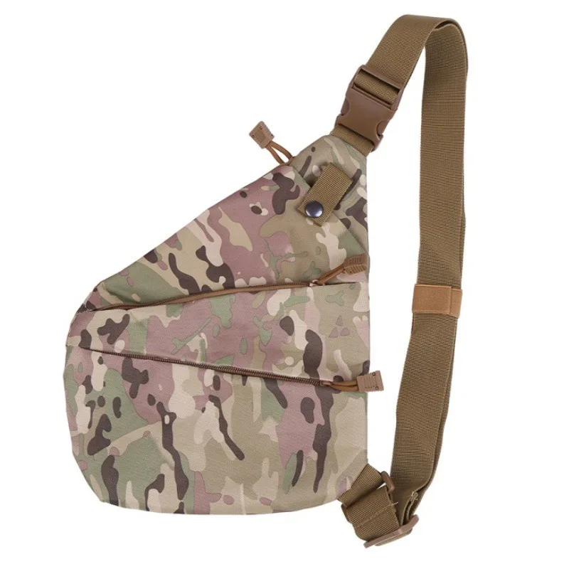 Hunting outdoor left shoulder messenger bag camouflage cycling mountaineering portable waterproof digital shoulder storage bag