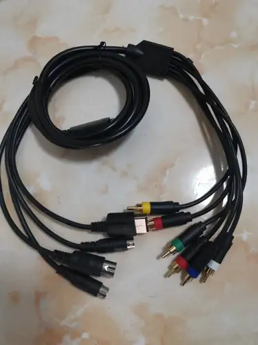 Imagen 1 del producto Cable de vídeo RGB compuesto 4 en 1 para SEGA MD1 2 para consola Saturn SS Dreamcast DC para Sony PVM BVM NEC XM sin cable componente
