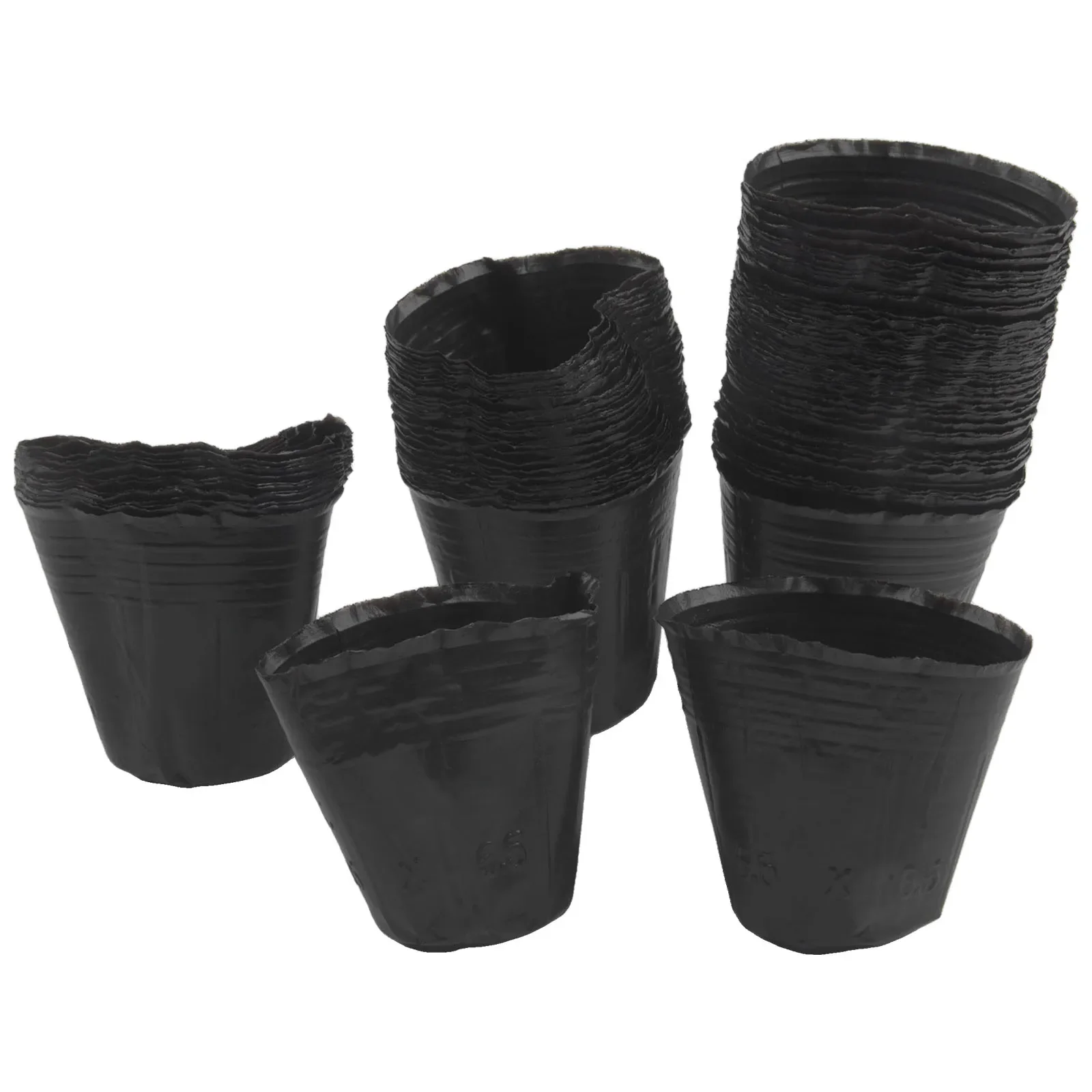 100 Count Plastic Plant Pots For Greenhouse And Home Gardening With Drainage System And Enhanced Ventilation Features