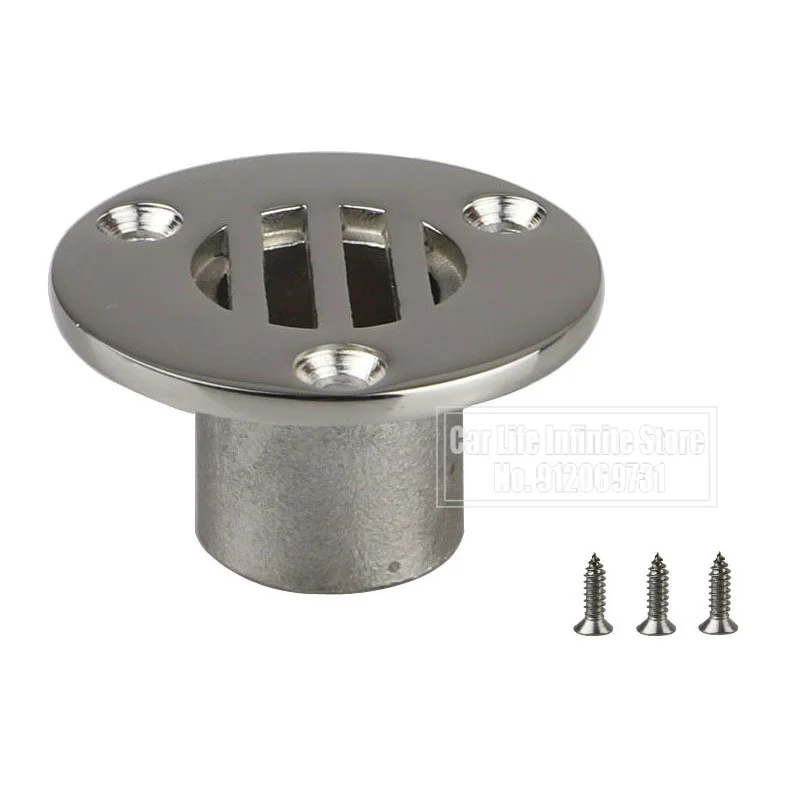 2x Boat Floor Deck Drain Marine Grade Compact 22mm/25mm for Ship Yacht Deck Drainage Stainless Steel Marine Hardware Accessories