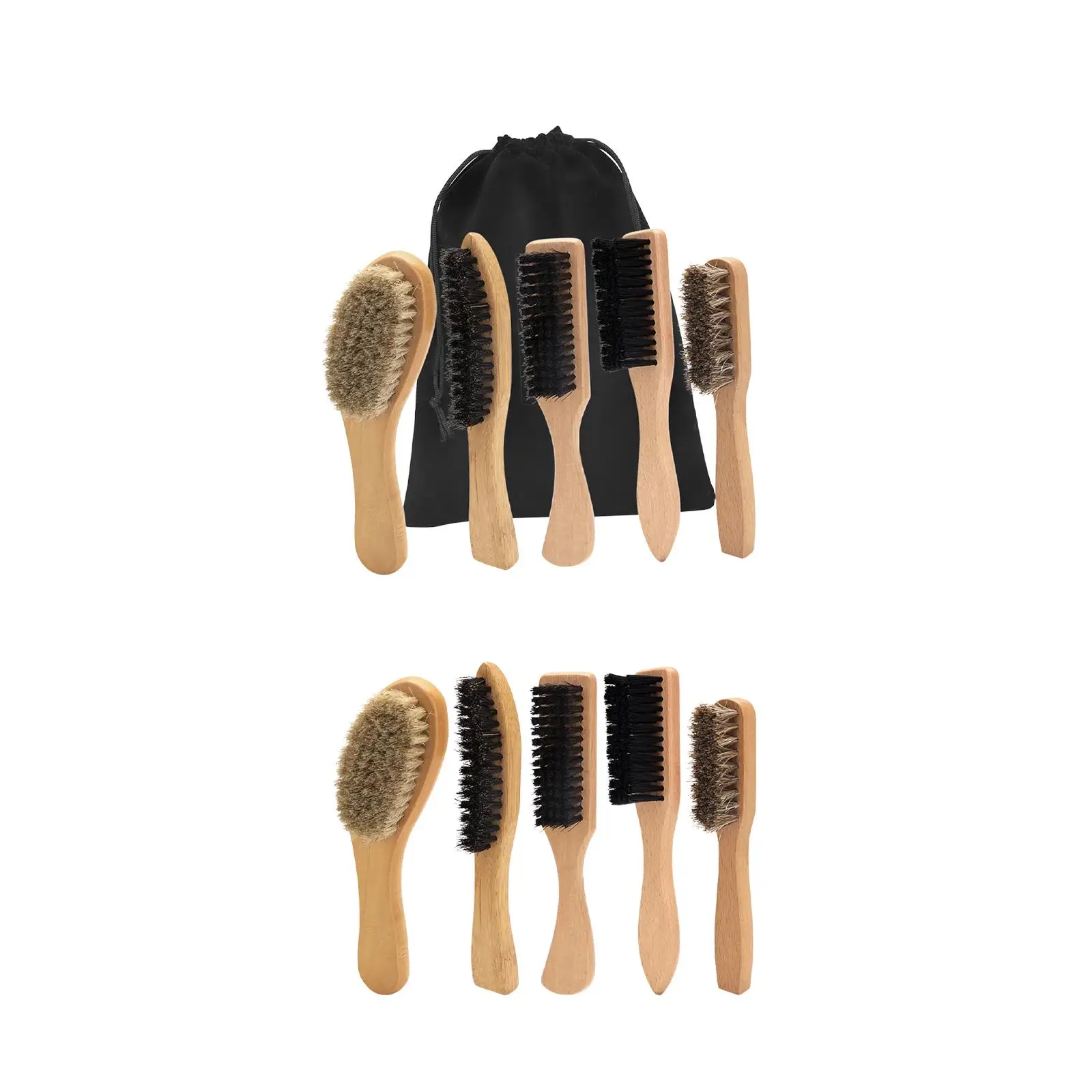 Beard Brush with Handle Straightens Soften Beard Beard and Moustache Brush