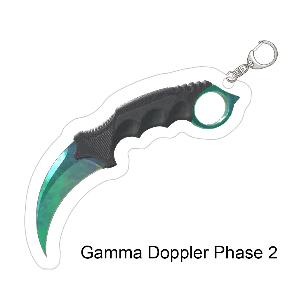 CS2 CS GO Karambit  key ring chain game props Gamma Doppler Autotronic  high quality acrylic pendant customization holiday gift