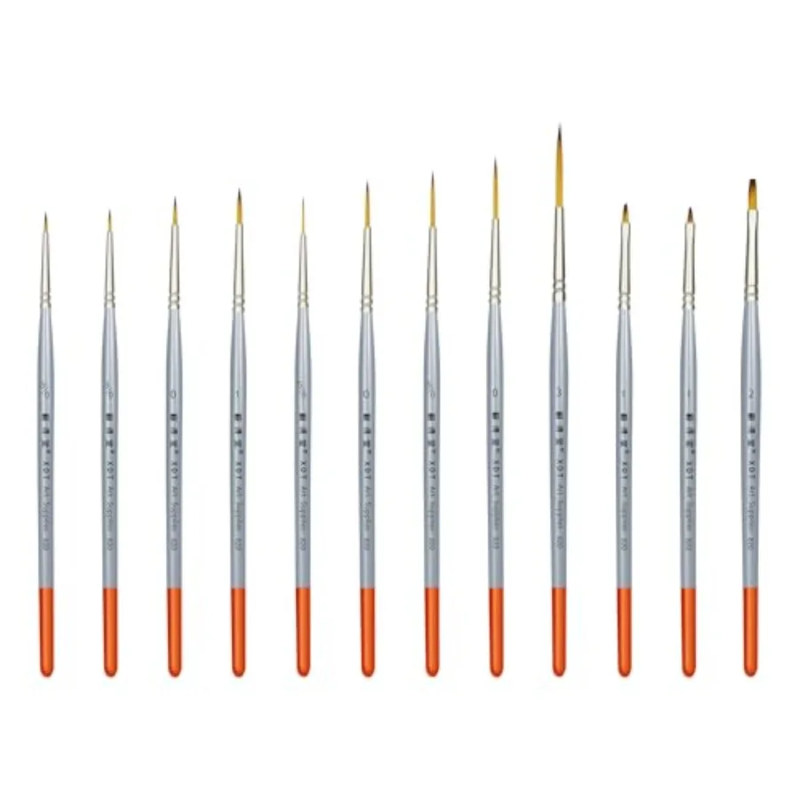 

XDT#820 Detail Paint Brush 12 Pcs Set for Acrylic Painting, Miniature Paint Brushes for Model Craft and Body Painting, Acrylic