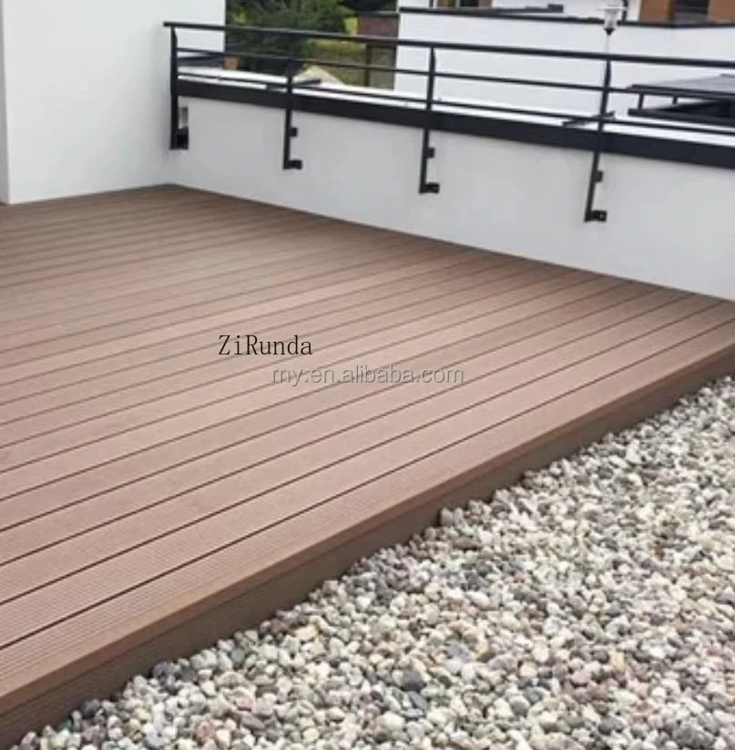 Versión personalizada, suelo impermeable para patio al aire libre, piso compuesto resistente a la intemperie para terraza exterior