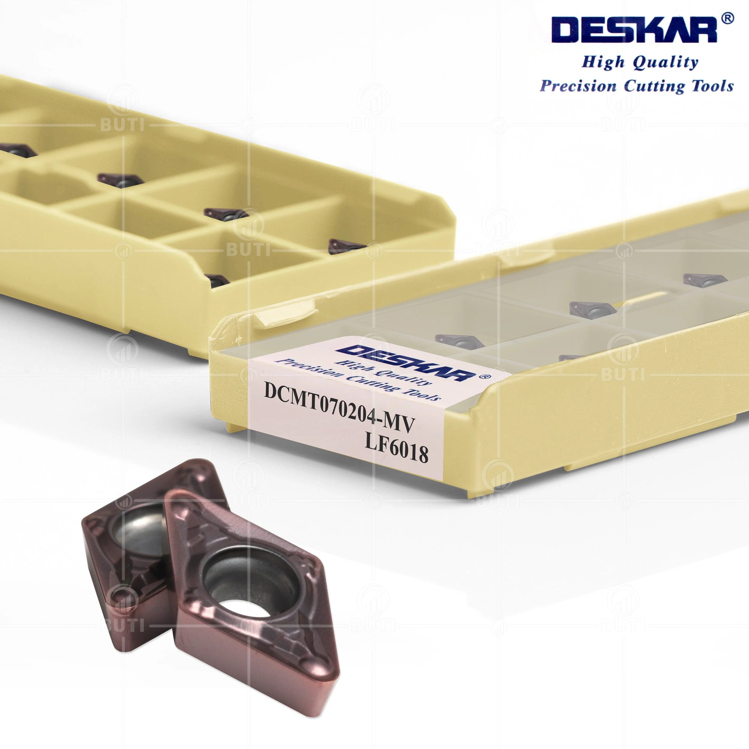 Imagem -02 - Deskar 100 Original Dcmt070204 Dcmt070208-mv Dcmt11t304 Dcmt11t308 Lf6018 Cnc Torno Cortador Carboneto de Corte Insere Ferramenta de Torneamento