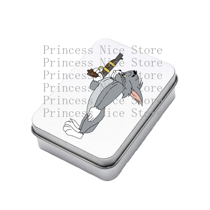 トムとジェリー アイアンボックス ポータブルカードステッカー コレクション デコレーション ジュエリー イヤリング リング 収納ボックス アイアンラインプリント パッケージ ギフト