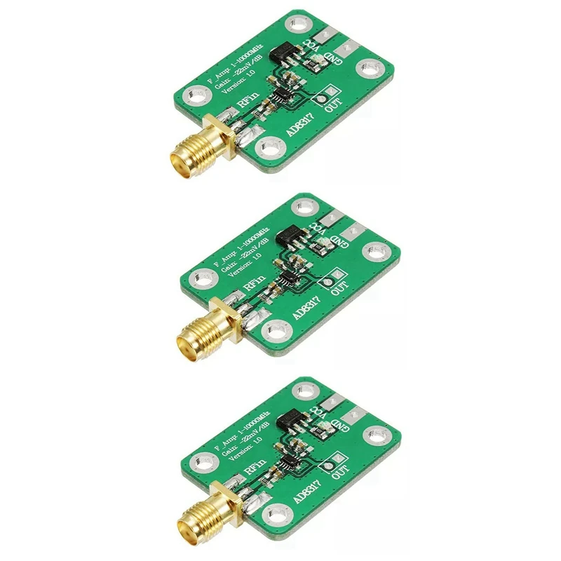 3x ad8317 detector logarítmico de alta velocidade rf log detector rf sinal log saída medidor de potência 1m-10000mhz controlador