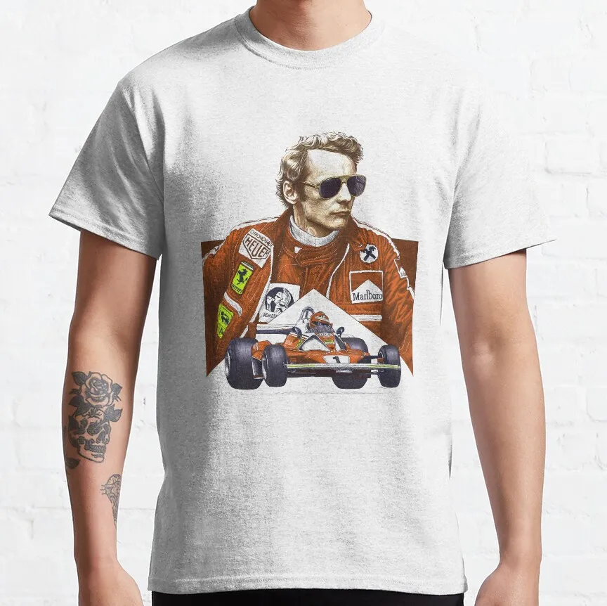 

Legendary Formula 1 Driver Niki Lauda F1 Legend graphic t shirts for men 100% cotton Unisex adult all size S-6XL clothing