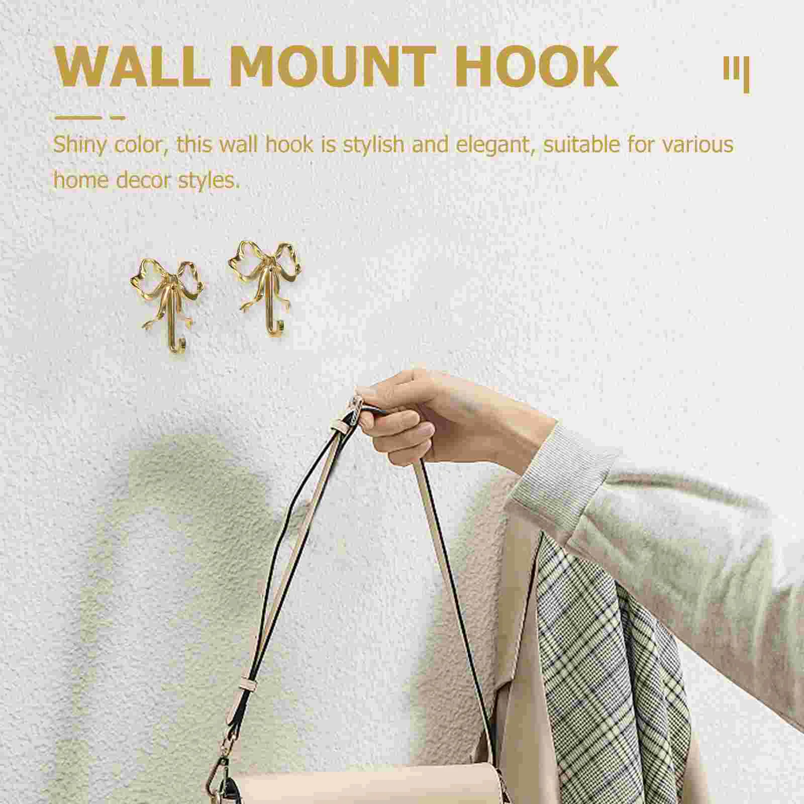 Multipurpose Hanger Branch Bow Hook Home Decor Hangers for Hanging Clothes Bowknot Design Wall Door Office