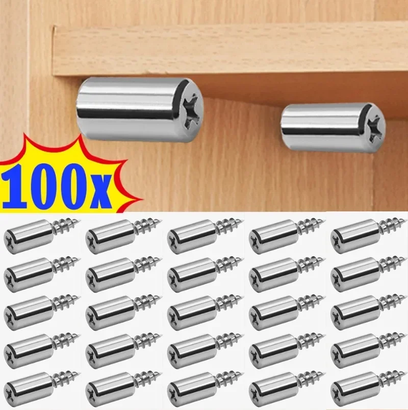 Self-Tapping Integrated Screws with Rubber Sleeve Layer Plate Holder Shelf Screws Pegs Cabinet Shelf Support Fixed Bracket Pins 