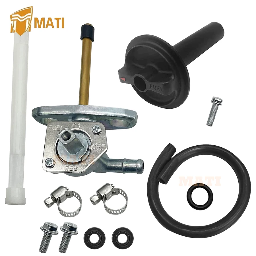 

MATI Fuel Cock Petcock with Lever Assy for Honda TRX250 TRX350 TRX400 TRX420 TRX450 TRX500 16950-HM8-003, Gas Valve Switch Part