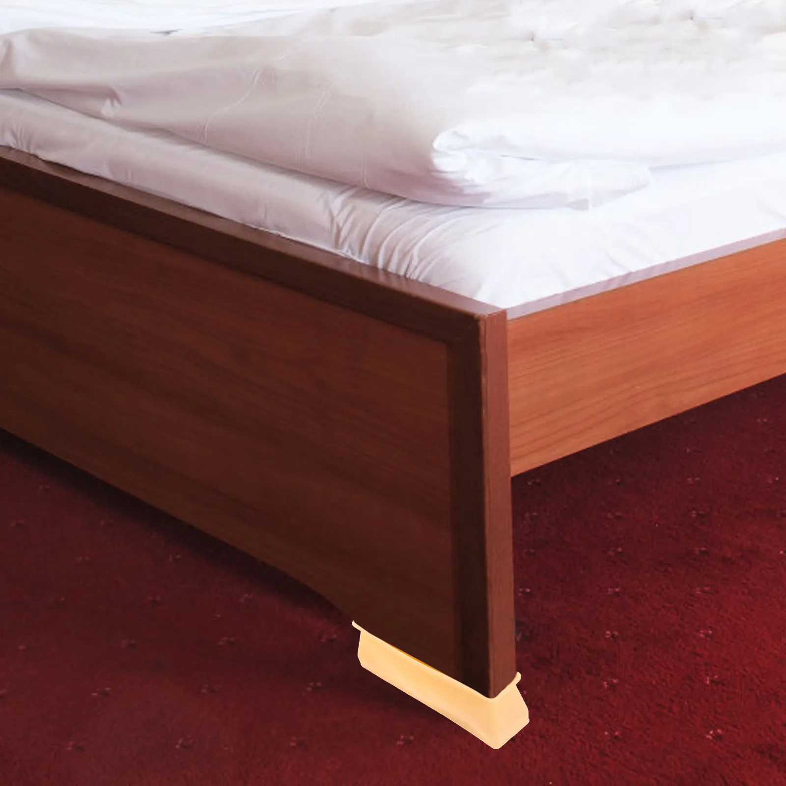 

4Pcs Bed Legs Pads Nonslip Antiskid Silicone Furniture Cups Protectors Silent Floor Pads Furniture Stoppers Bed Feet Caps