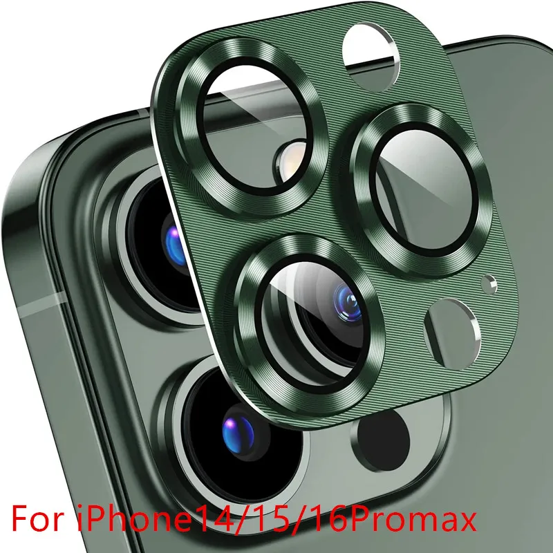 Металлический защитный чехол для объектива камеры iPhone 16 15 Pro Max 14 14Pro iPhone16 16Pro 15Plus закаленное стекло защитный аксессуар