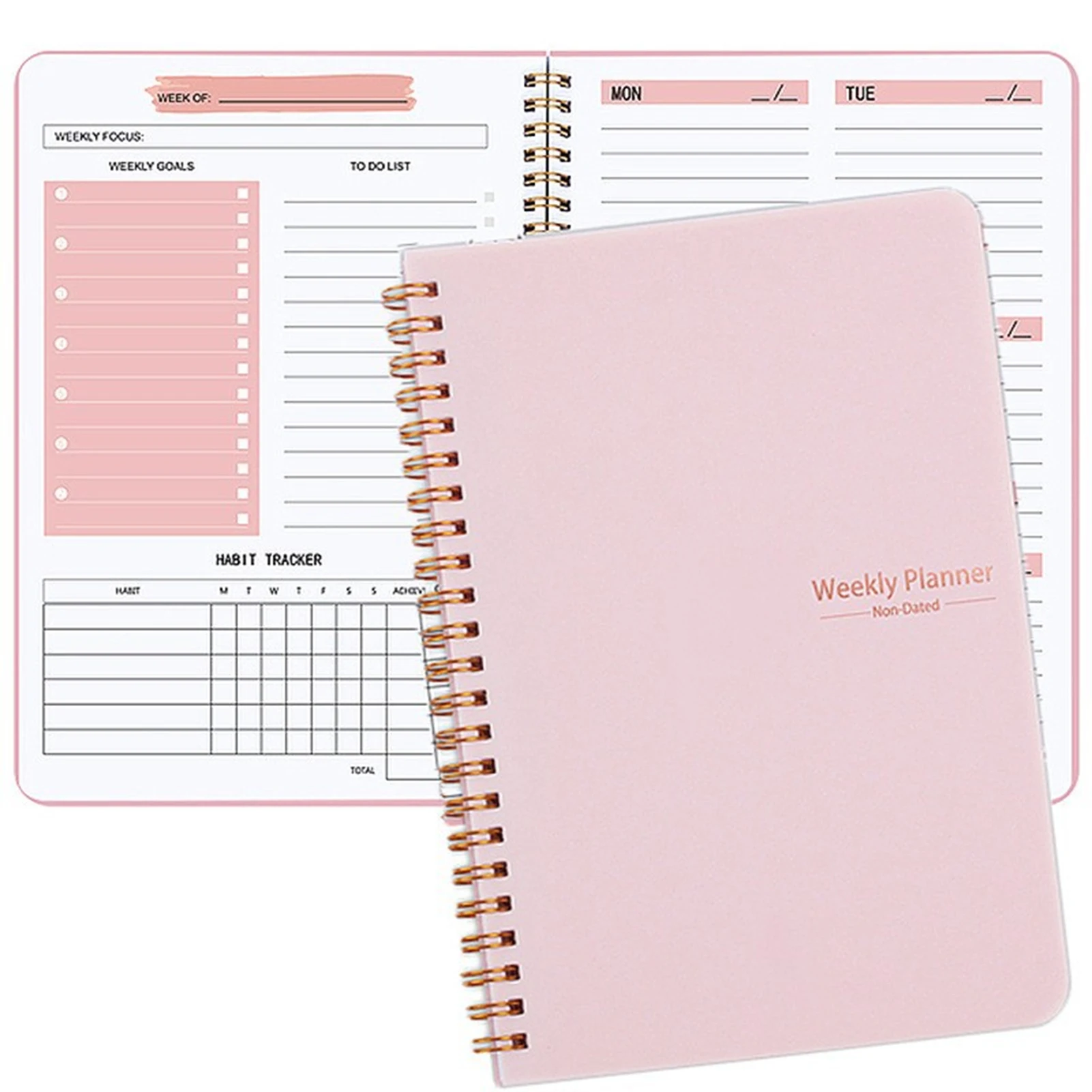 

A5 Habit Tracker Smooth Writing Portable To Do List Student Teacher Schedule 52 Weeks Stationery Personal Plan Weekly Planner