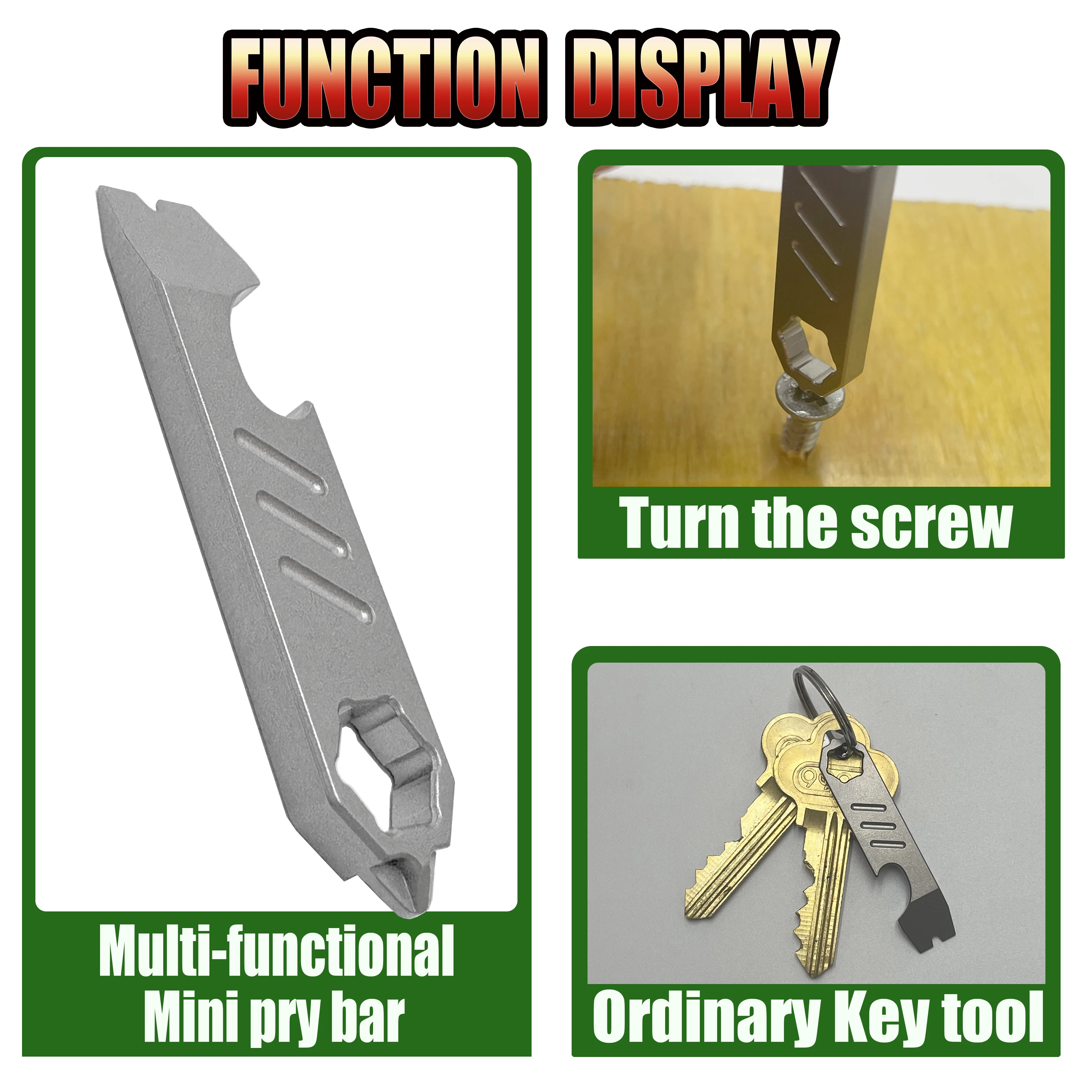 

Titanium Alloy Multifunctional Household Hexagonal Wrench Pry Bar Bottle Opener EDC Repair Multi-purpose Tool Accessories