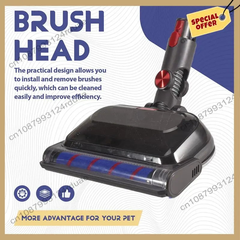 

Электрическая насадка для швабры A75T для пылесоса Dyson V7 V8 V10 V11 V15, насадка для швабры со светодиодными фарами, резервуар для воды