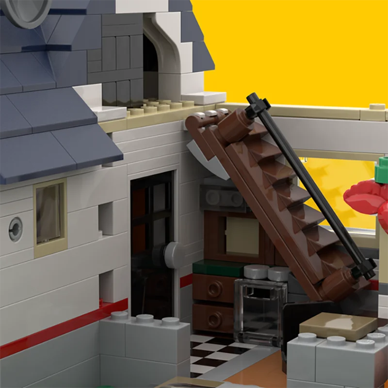 وحدات بناء المدينة Moc قوالب بناء شجرة التفاح منزل نموذج التكنولوجيا وحدات كتل هدايا عيد الميلاد لعبة لتقوم بها بنفسك مجموعات الجمعية #3