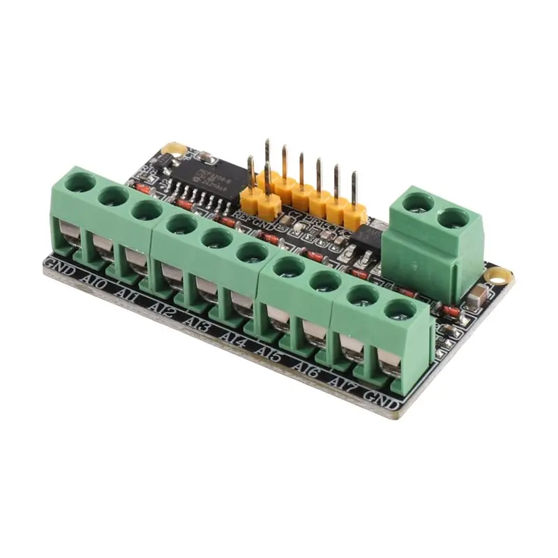 N96R SPI Interface For Arduino Compatible 8-Channel 12-Bit ADC Module 4-20Ma Current Input Acquisition For PLC Applications-MCP3