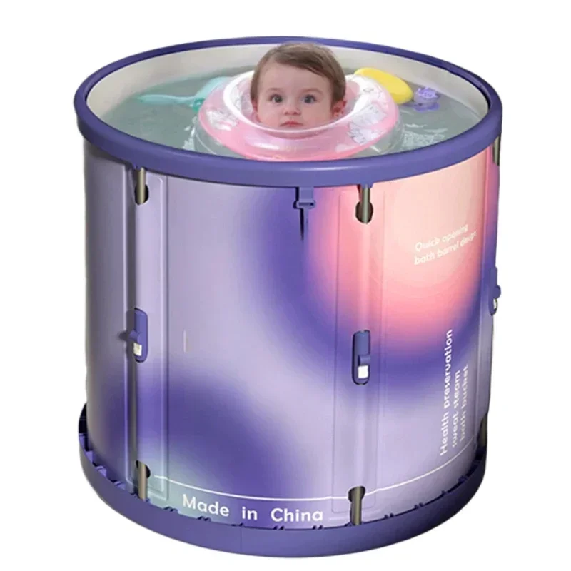 Swimming Pool Home Bucket Folding Children's Non-inflatable Pool Thick Bath Bucket