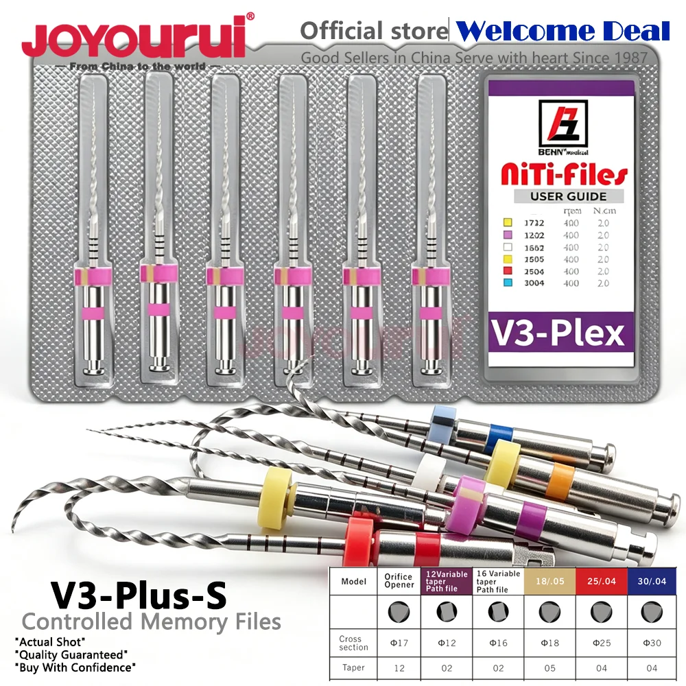 6Pcs/Set Dental 02 04 06 08Taper Root Canal Treatment Rotary Heat Activated Golden/Silver Files Dentist Tools Endodontic Files