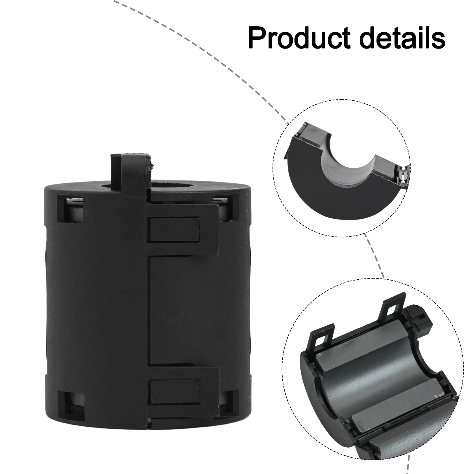 Snap Mechanism Noise Suppressor Optimal Performance In Noise Suppression Robust Plastic Shell User Friendly Ferrite Clips