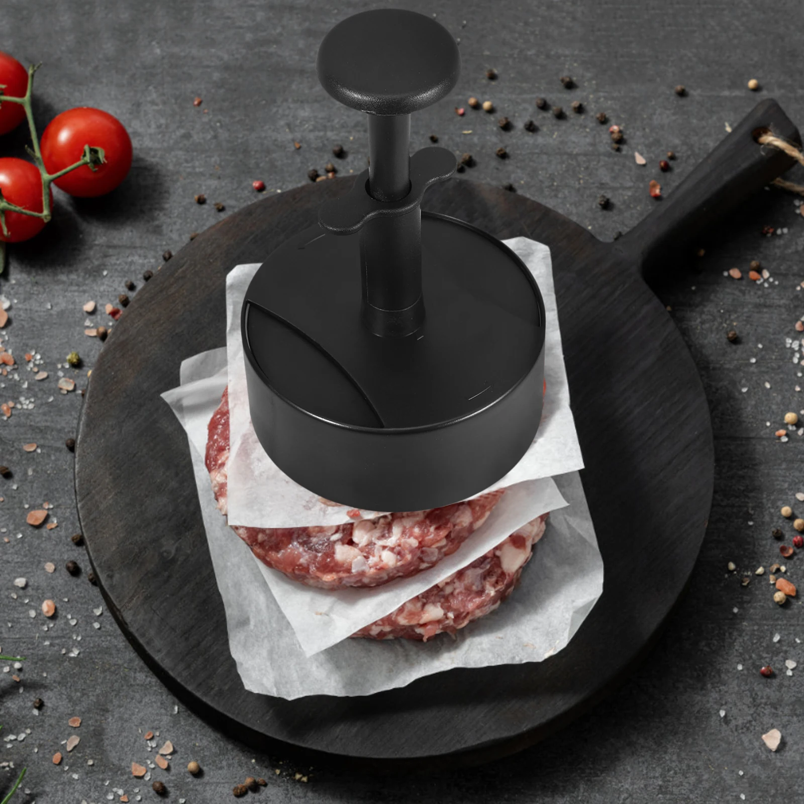 

Burger Meat Press Shaper Manual Tool Home Kitchen Nonstick Coating Easy Cleaning Pattie Maker Mold Oiled Paper Efficient Cooking