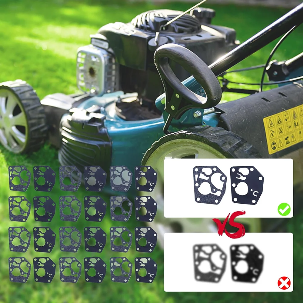 4 6 12pcs Kit Diaphragm Gasket for 495770 795083 5083H 5083K Carburetor Carb Parts for 3.5-4.5 HP Engine Lawn Mower