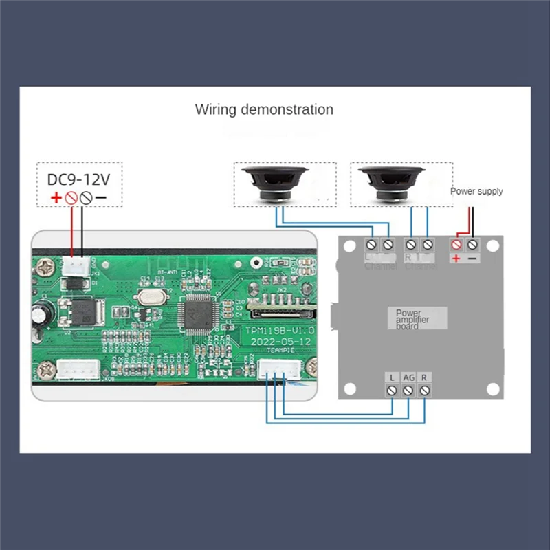 Digital Audio Player Bluetooth MP3 Player Decoder Board 128X64 DOTS LCD USB SD BT FM Music Player Module TPM119B