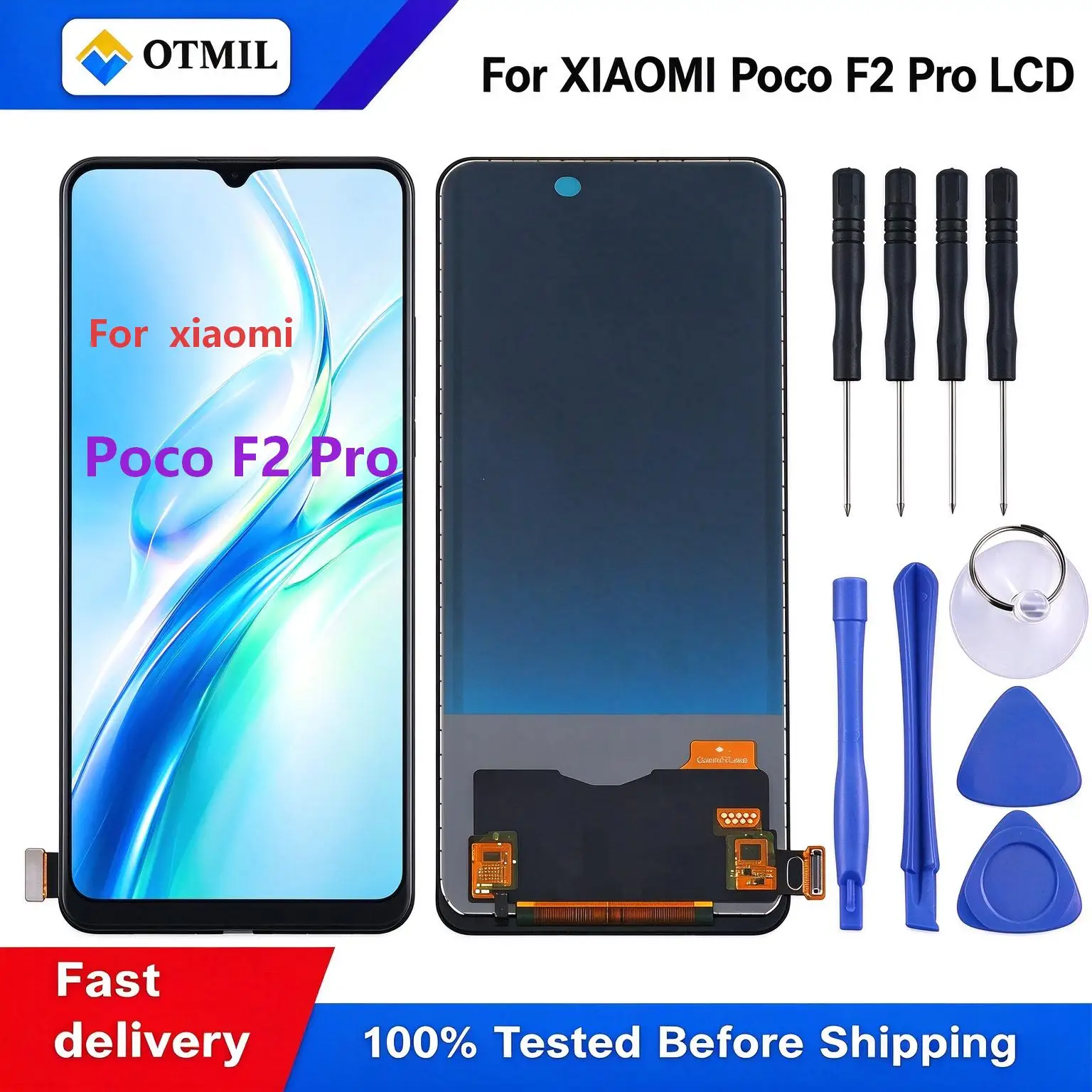 Amoled LCD Display Touch Digitizer Full Assembly for Xiaomi Redmi K30 Pro Poco F2 Pro No Under-Screen Fingerprint Support