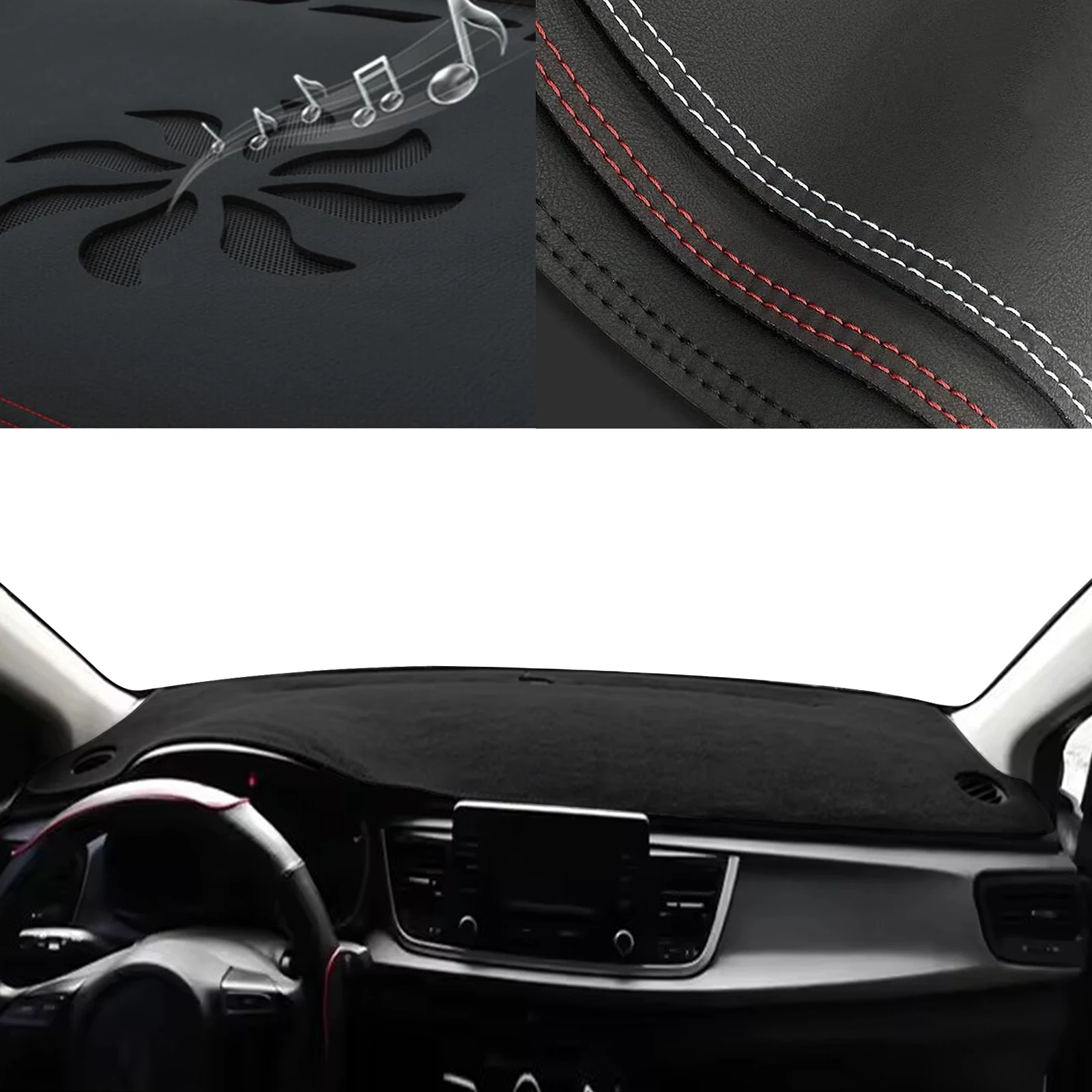 for KIA Rio YB 2017 2018-2024 Special Customized Dashboard Cover Anti‑Glare Sunshade Pad Dash Mat Interior Accessories
