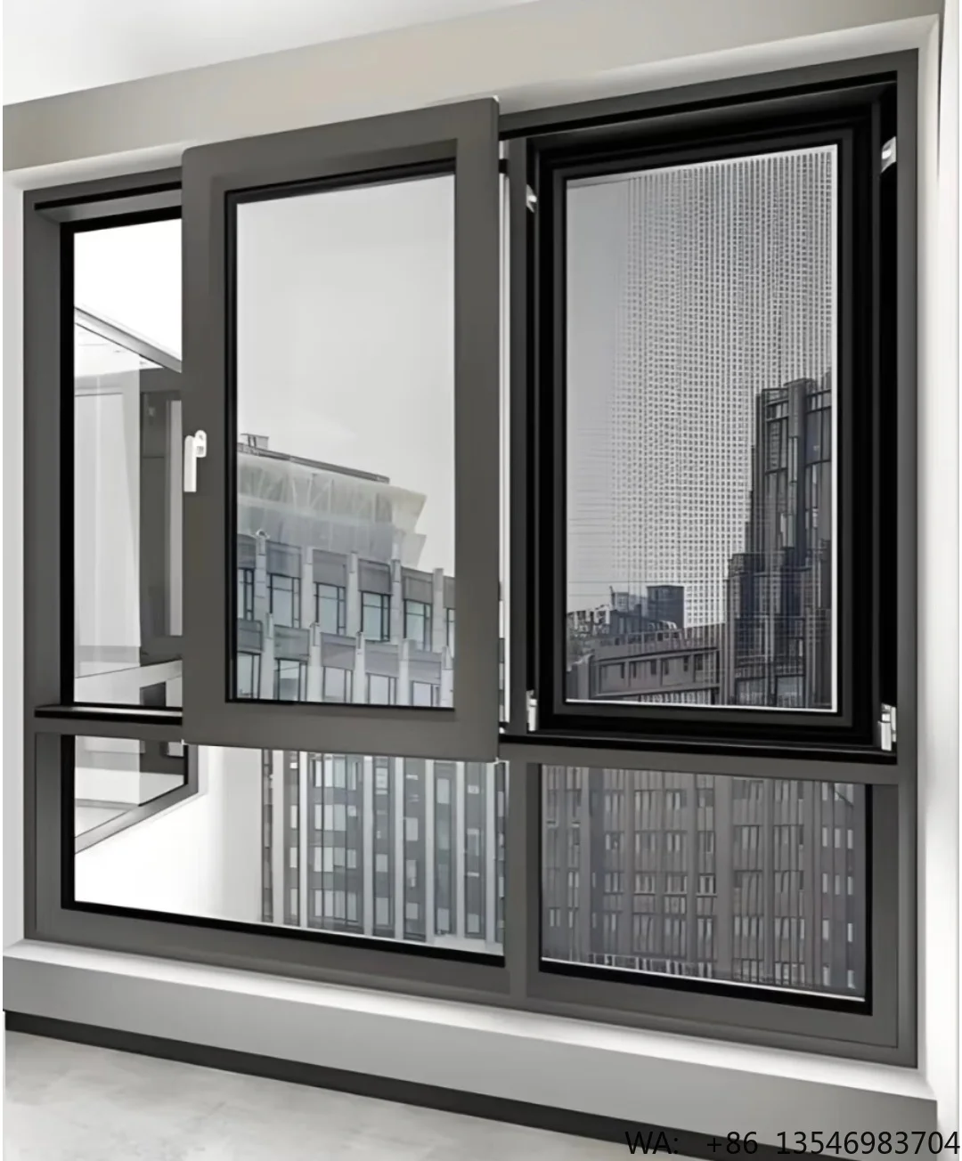 Hot Sale Double Glazed Sliding Windows Low-E Glass Aluminum Sliding Window With Mosquito Net Residential for House