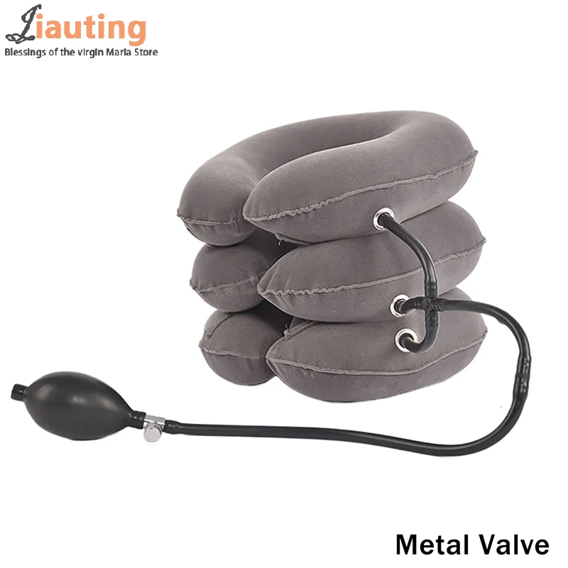 Comfortable Inflatable Air Neck Stretcher Cervical Neck Traction Brace Neck Massage Office For Home Relief Decompression
