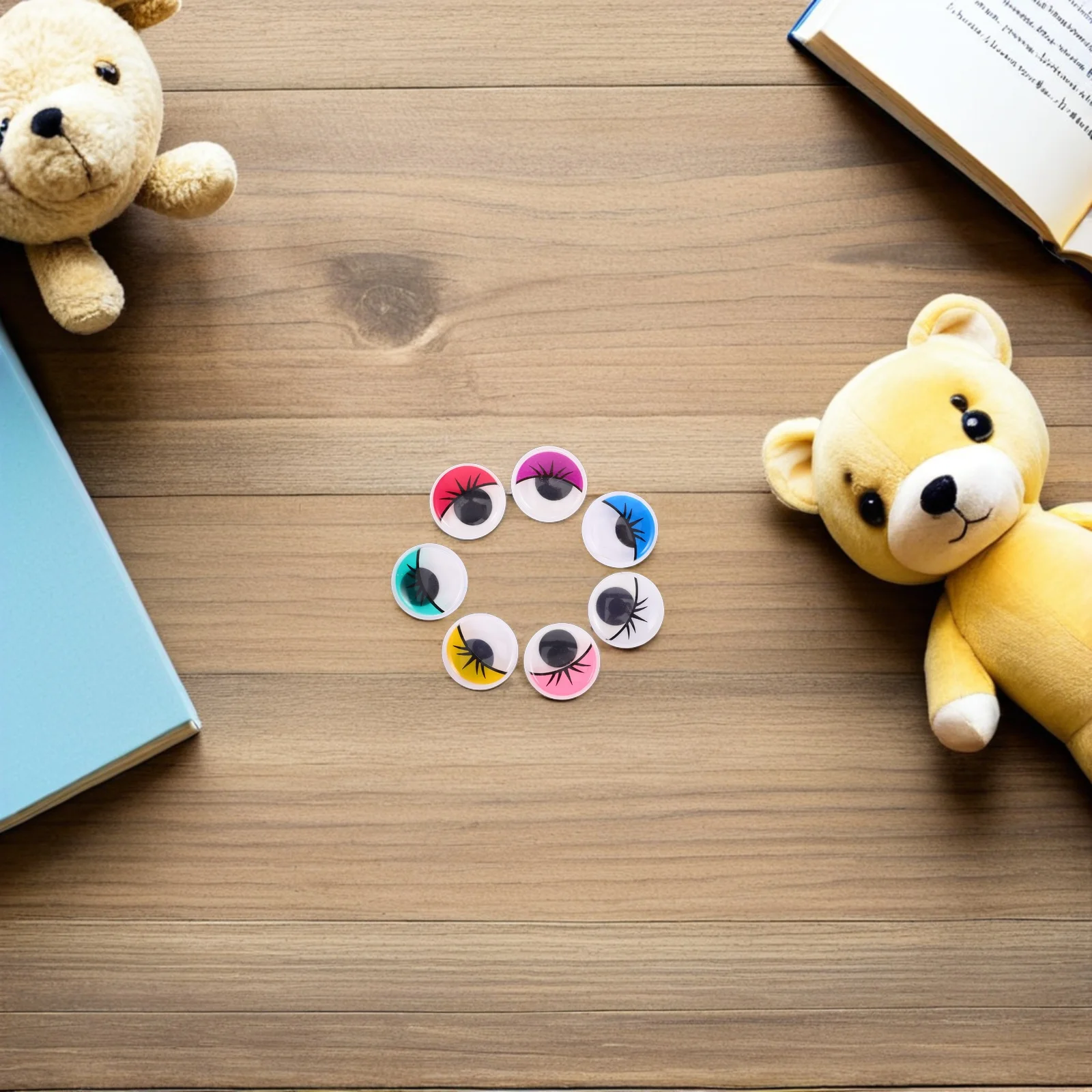 50 Stuks Maken Kit Materialen Pack 20Mm Kleurrijke Plastic Googly Eyes Zelfklevende Ambachtelijke Ogen Voor Diy Kids ambachten Decoratie Arts