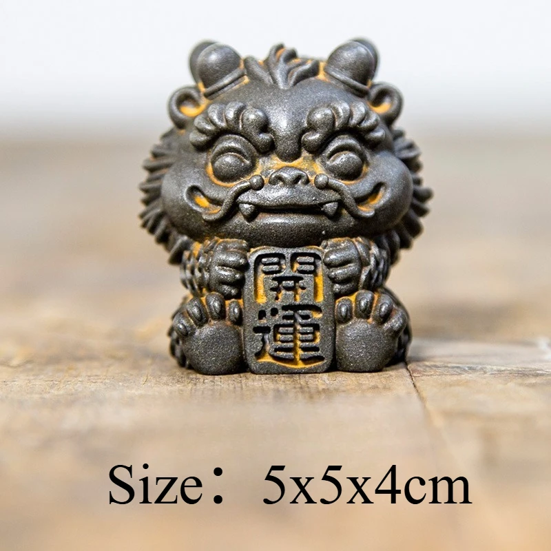 Unique Luxury Kirin Creative Animal Figurines Ornament Ancient Chinese Style Resin Craft For Home Desk Decoration Birthday Gift