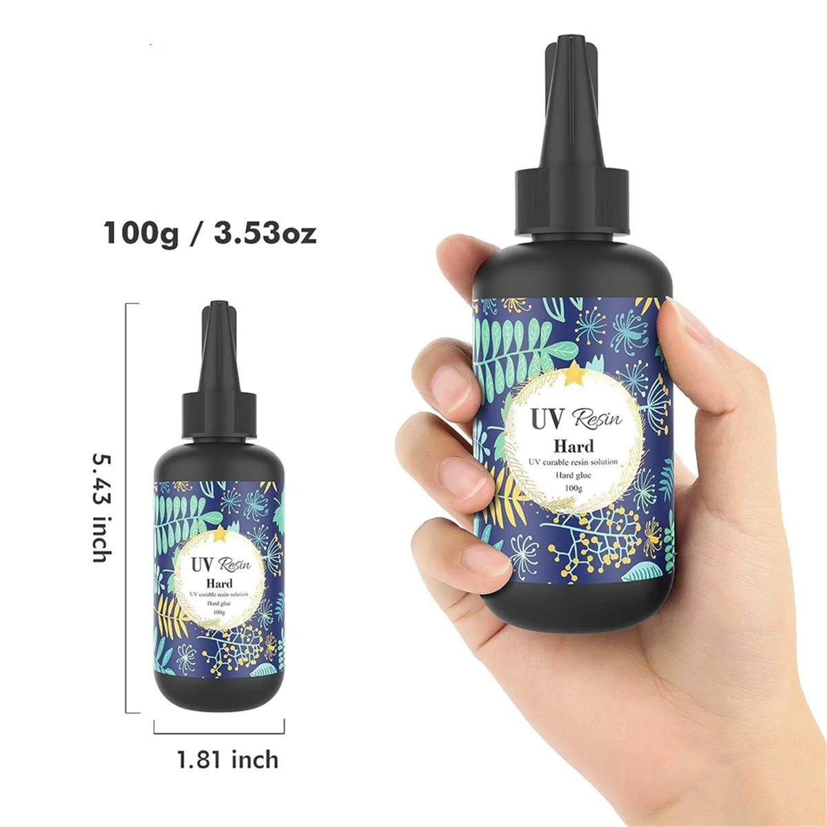 UV-hars - 100G kristalheldere harde lijm Ultraviolet uithardende epoxyhars voor doe-het-zelf sieraden maken, ambachtelijke decoratie F