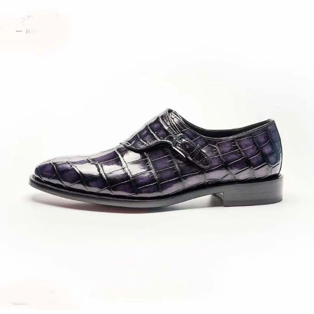 chue new  men dress shoes male crocodile shoes