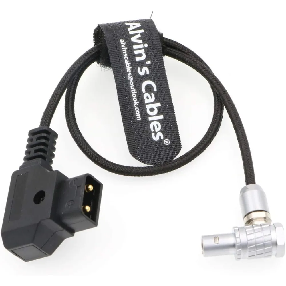 Alvin's Cables Z CAM Power Cable Right Angle 4 Pin to D-Tap Flexible Cable for Z CAM E2 Camera