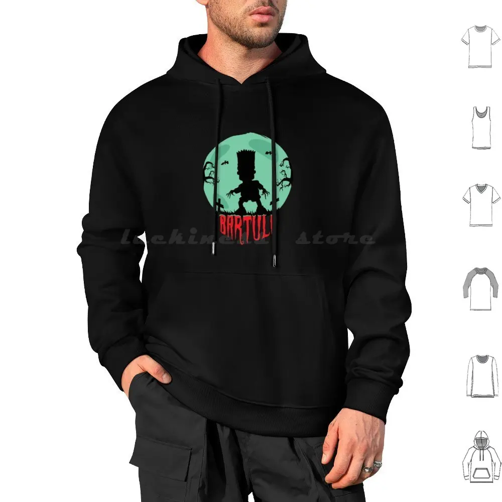 Bartula Hoodie cotton Long Sleeve Movies Frankenstein Dracula Vampire Scary Night Cartoons Parody Horror Bartula Cross